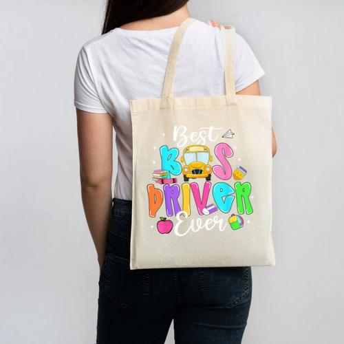 Best Bus Driver Ever Back To School Canvas Tote Bag - Savourry