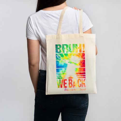 Bruh We Back First Day Of School Kids Back To School Boys Canvas Tote Bag - Savourry