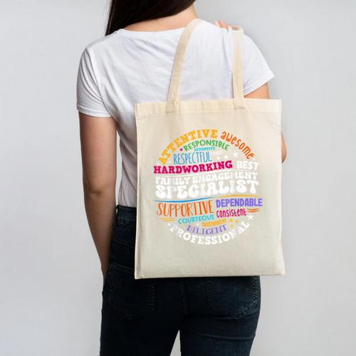 Family Engagement Specialist Appreciation Back To School Canvas Tote Bag - Savourry