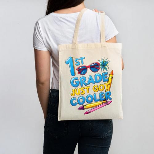 First Day Of First Grade Shirt Boys Girls Back To School Canvas Tote Bag - Savourry