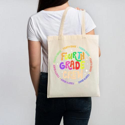 Fourth Grade Crew Back To School 4th Grade Team Canvas Tote Bag - Savourry