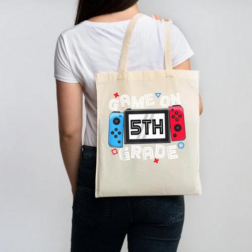 Game On 5th Grade Back To School Video Gamer Boys Kids Canvas Tote Bag - Savourry