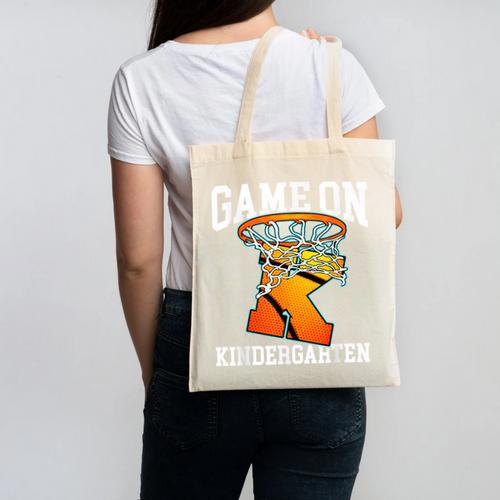 Game On Kindergarten Basketball Back To School Student Boys Canvas Tote Bag - Savourry