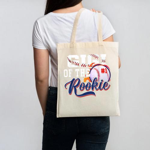 Gigi Rookie Of Year 1st Birthday Baseball Theme Matching Canvas Tote Bag - Sportilla