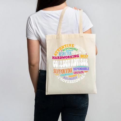 Groovy College Advisor Appreciation Week Back To School Canvas Tote Bag - Savourry