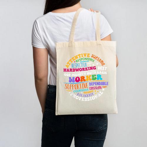 Groovy Community Outreach Worker Back To School Canvas Tote Bag - Savourry