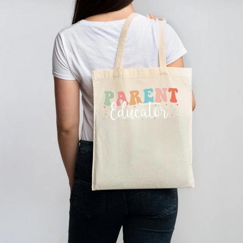 Groovy Parent Educator Back To School Canvas Tote Bag - Savourry