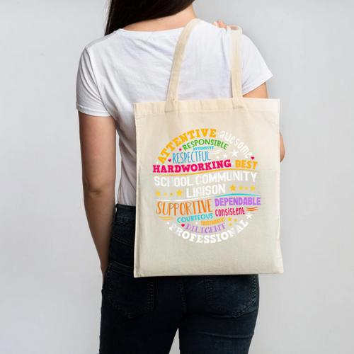 Groovy School Community Liaison Back To School Appreciation Canvas Tote Bag - Savourry