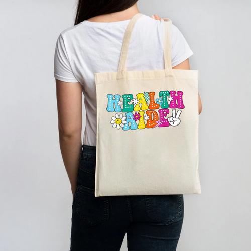 Health Aide Squad Admin Squad Back To School Canvas Tote Bag - Savourry