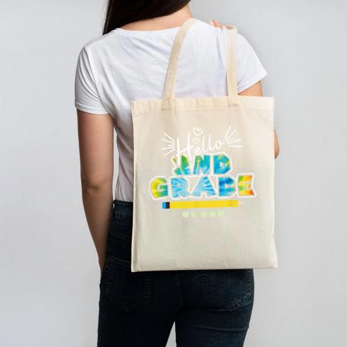 Hello 2nd Grade Back To School First Day Of School Canvas Tote Bag - Savourry