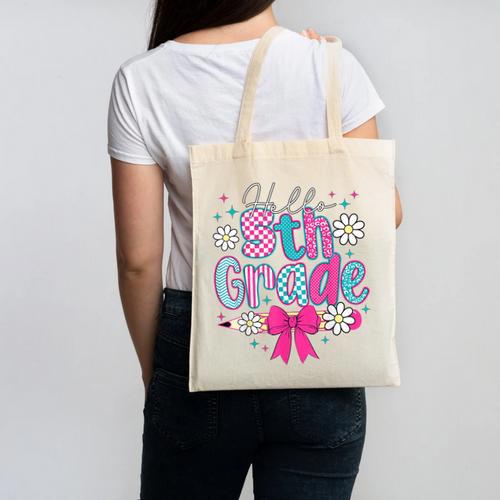 Hello Fifth Grade Team 5th Grade Back To School Boys Girls Canvas Tote Bag - Savourry