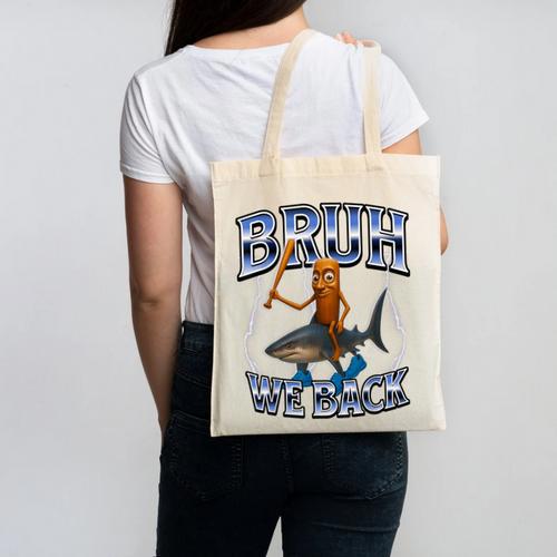 Italian Brainrot Back To School Canvas Tote Bag - Savourry