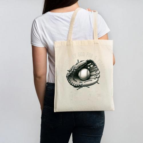 Kids Blessed By God For 5 Years Old Baseball 5th Birthday Canvas Tote Bag - Sportilla