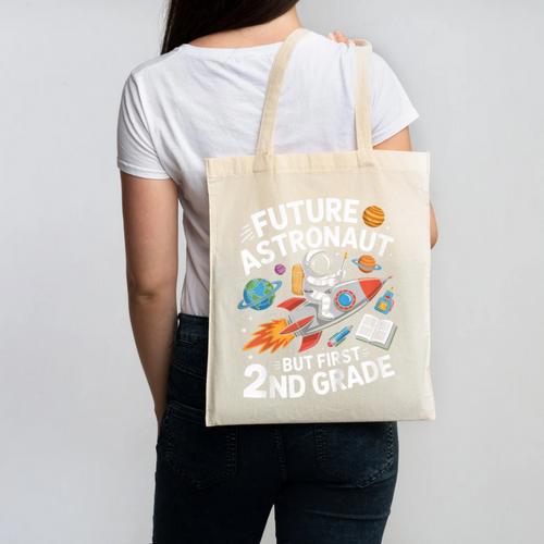 Kids Future Astronaut 2nd Grade Student Back To School Boys Kids Canvas Tote Bag - Savourry