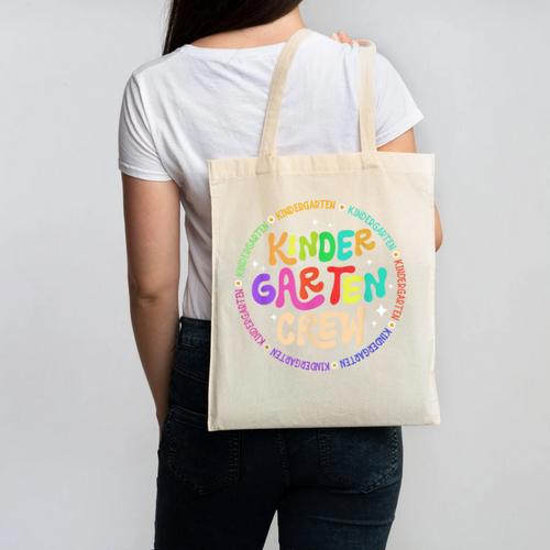 Kindergarten Crew Team Back To School 1st Day Of School Canvas Tote Bag - Savourry