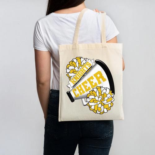 Knights Cheer Back To School Cheerleading Spirit GY Canvas Tote Bag - Savourry