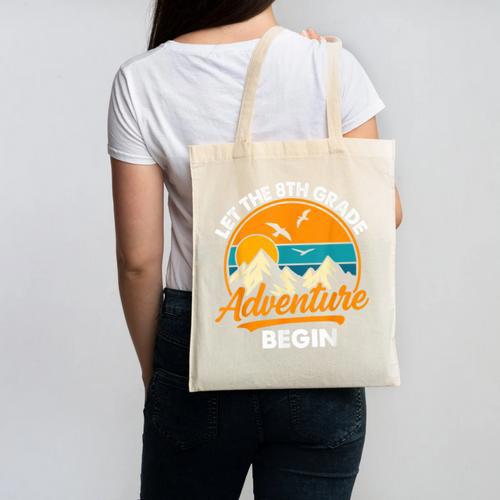 Let The 8th Grade Adventure Begin Back To School Canvas Tote Bag - Savourry