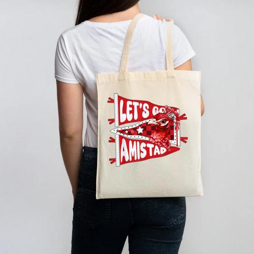 Let's Go Amistad Friendship Back To School Spirit Canvas Tote Bag - Savourry