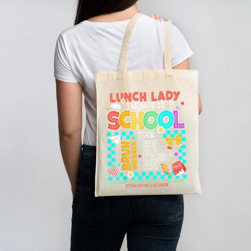 Lunch Lady Back To School Tour Cooking Worker Cafeteria Crew Canvas Tote Bag - Savourry
