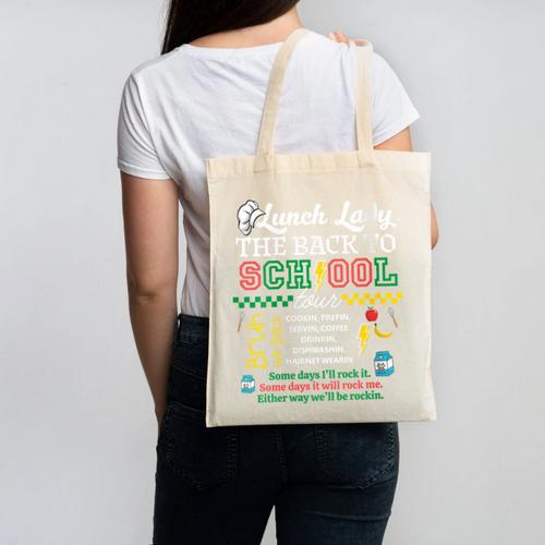 Lunch Lady Food Humor Back To School Tour Canvas Tote Bag - Savourry
