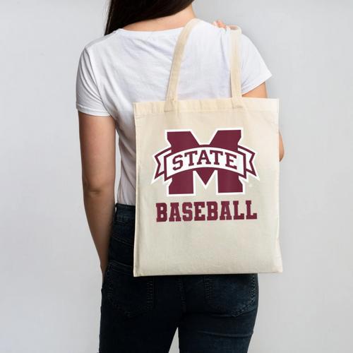 Mississippi State Baseball Bulldogs NCAA MS16 Canvas Tote Bag - Sportilla