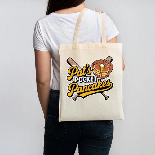 Pat's Pocket Pancakes Baseball Glove Stack Syrup Canvas Tote Bag - Sportilla