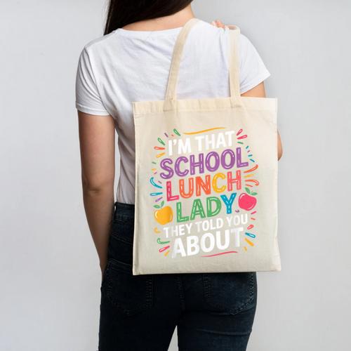 Proud Cafeteria Noun Definition Lunch Lady Back To School Canvas Tote Bag - Savourry