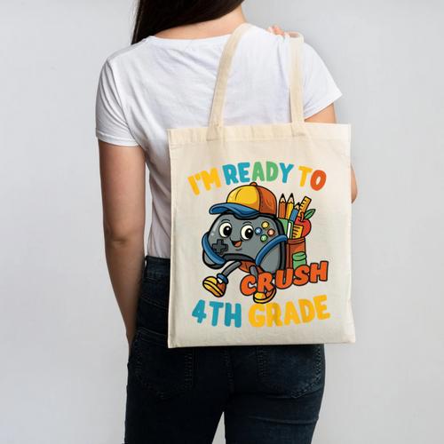 Ready For 4th Grade First Day Back To School Students Canvas Tote Bag - Savourry