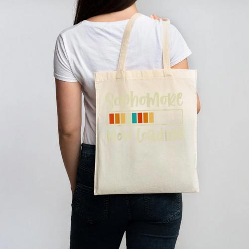 Retro Sophomore Now Loading 2028 High School Back To School Canvas Tote Bag - Savourry