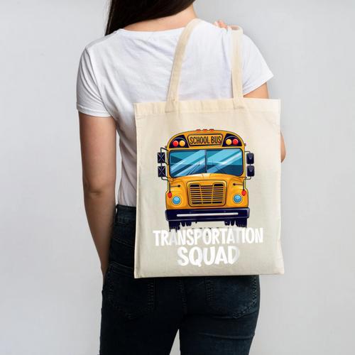 School Bus Driver Back To School Transportation Squad Canvas Tote Bag - Savourry