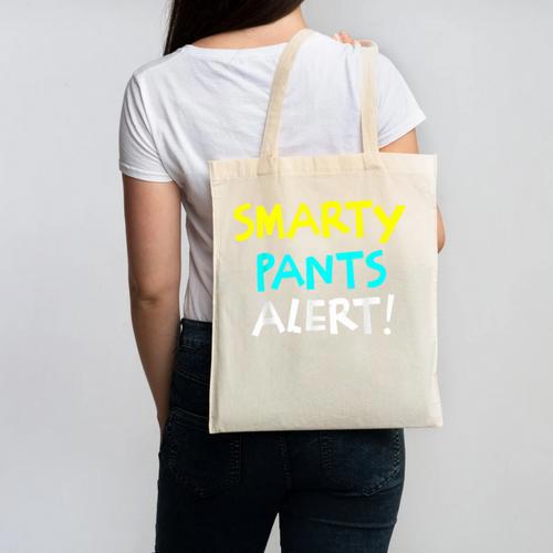 Smarty Pants Alert Nerd & Kids Back To School Canvas Tote Bag - Savourry
