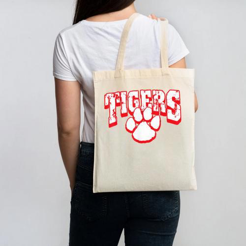 Tigers School Spirit Back To School R Canvas Tote Bag - Savourry