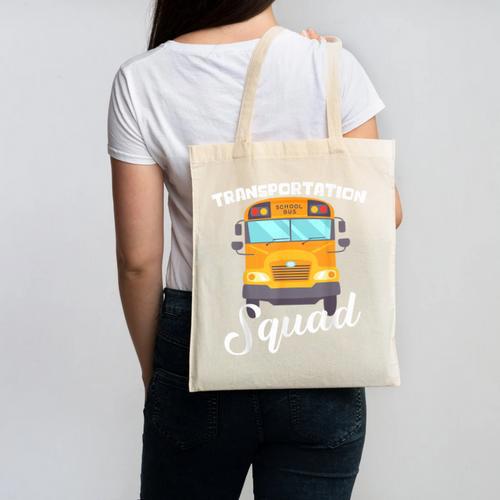 Transportation Squad Back To School Bus Driver Monitor Aide Canvas Tote Bag - Savourry