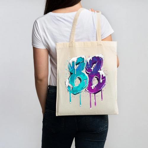 Vintage Baseball 88 Number Canvas Tote Bag - Sportilla