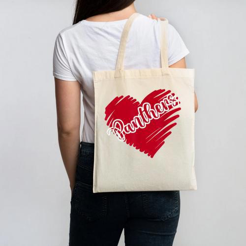 Vintage Panthers School Sports Name Spirit Go Back To School Canvas Tote Bag - Savourry