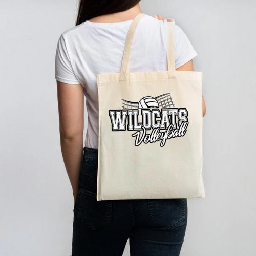 Wildcats Volleyball Back To School Spirit Canvas Tote Bag - Savourry