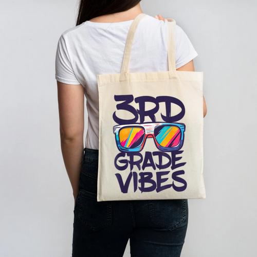 3rd Grade Vibes Shirt Back To School Third Grade Boy Girl Canvas Tote Bag - Savourry