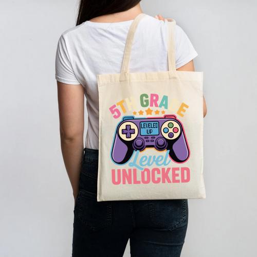 5th Grade Level Unlocked Shirt – Gamer Back To School Performance Canvas Tote Bag - Savourry