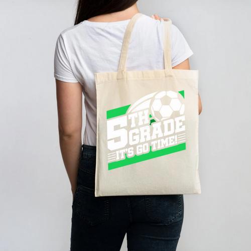 5th Grade Soccer Back To School First Day Of 5th Grade Performance Canvas Tote Bag - Savourry