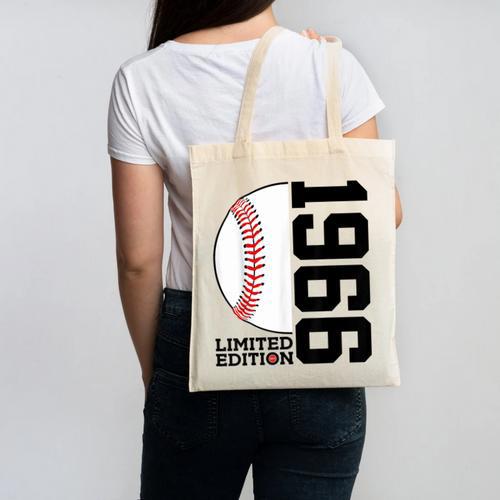 60th Birthday Baseball Limited Edition 1966 Canvas Tote Bag - Sportilla