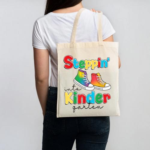 Back To School Girls Boys First Day Of Kindergarten Canvas Tote Bag - Savourry