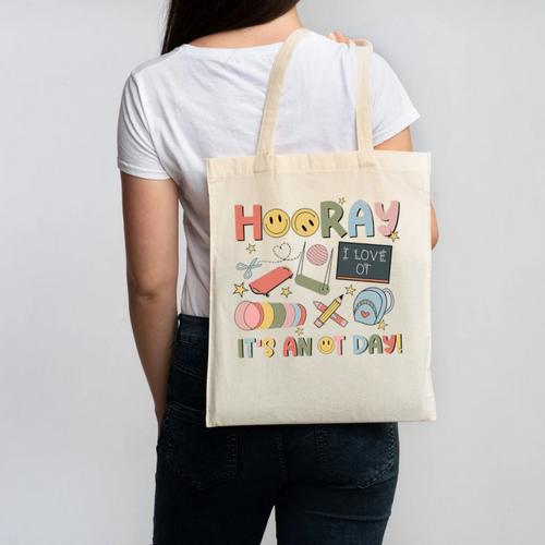 Hooray It’s An OT Day Occupational Therapy Back To School Premium Tri-Blend Canvas Tote Bag - Savourry