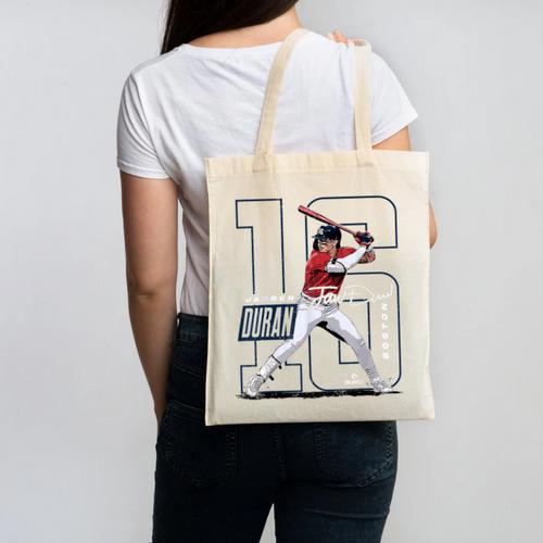 Jarren Duran Boston MLB Baseball Players MLBJDU202M Canvas Tote Bag - Sportilla