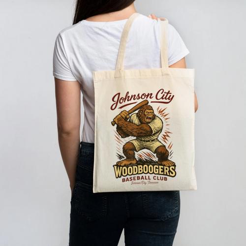 Johnson City Woodboogers Retro Baseball Club Canvas Tote Bag - Sportilla