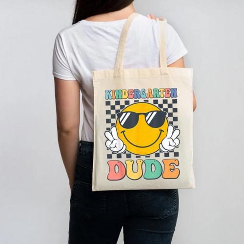 Kindergarten Dude First Day Of Kindergarten Back To School Canvas Tote Bag - Savourry