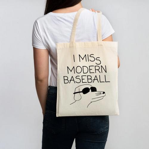 I Miss Modern Baseball Vintage Baseball Meme Tee Canvas Tote Bag - Sportilla