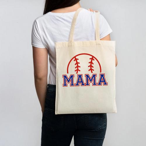 Mom Of Rookie 1st Birthday Baseball Boy Family Matching Canvas Tote Bag - Sportilla