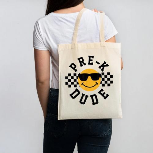 Preschool Dude Back To School Pre-K Students Kids Canvas Tote Bag - Savourry
