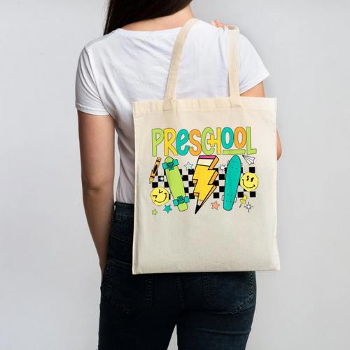 Preschool Skateboard Back To School Boy Girl Kid Canvas Tote Bag - Savourry