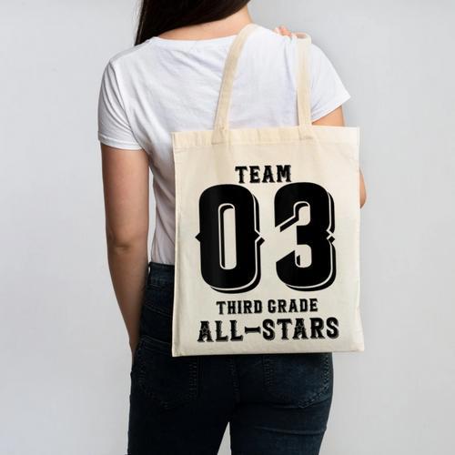 Team 3rd Grade All-Stars Back To School Tee For Stude Canvas Tote Bag - Savourry